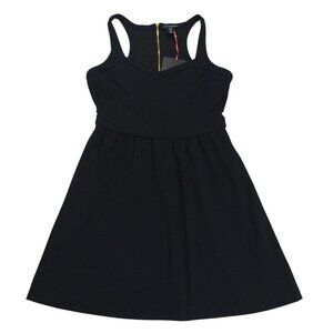 Cynthia Rowley Black Sleeveless Fit & Flare Dress With Gold Zipper Size 10, NWT.